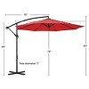 Yaheetech 10ft Patio Offset Umbrella with Crank & Cross Base for Backyard - 3 of 4