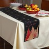 Unique Bargains Christmas Table Runner Gold Tone-Trimmed Christmas Tree Linen 72"x13" 1 Pc - 2 of 4