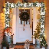 6FT Pre-Lit Christmas Garland with Lights,Battery Operated Artificial Xmas Decoration with Silver Ornaments - 4 of 4