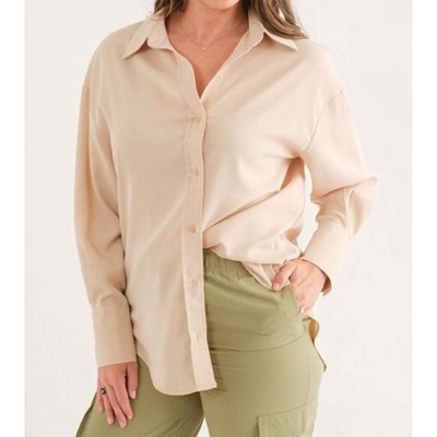 Women's Woven Ovsz Blouse - Tea & Cup