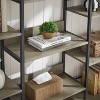 PAGED Triple Wide 5-shelf Bookshelves Industrial Retro Style Open Bookshelves with Anti-Tipping Design for Living Room, Home Office - 3 of 4
