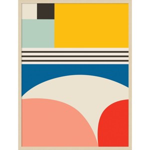 31" x 41" Mid-Century Modern Pattern II by Rachel Lee Wood Framed Wall Art Print - Amanti Art: Contemporary Lithograph with Hardwood Frame - 1 of 4