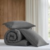 NicBex 3 Pcs Twill Washed Comforter Set Cozy Cotton Bedding Set, All-Season Bedding Comforter Sets Duvet Set, Machine Washable - 2 of 4