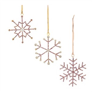 Jeweled Metal Snowflake Ornament (Set of 12) - 1 of 4