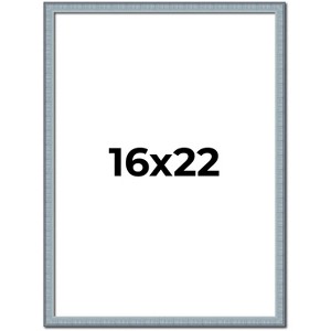 PosterPalooza | Textured Blue Picture Frame - UV Acrylic, Foam Board Backing, Hanging Hardware - 1 of 4