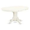 East West Furniture AVT-LWH-TP Oval Table with 18 - 2 of 4