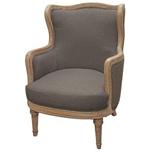 Moti Dan Dan Lounge Arm Chair in Gray Linen Gray - 1 of 1