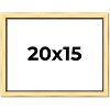 PosterPalooza | Simple Gold Picture Frame - UV Acrylic, Backing Board, Hanging Hardware Included - 2 of 4