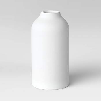 10"x5" Texture Ceramic Vase White - Threshold™