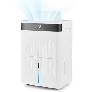 Costway 74/96 Pints Dehumidifier for Home 4500 Sq.Ft Dehumidifier with 3-Color Indicator - 1 of 4