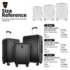 ROBOTIME Luggage, Suitcase Set with Double Spinner Wheels and U-Shaped Pillow, Large Capacity Case for Trips, 3PCS, Black, 30.31"*19.29"*11.82" - 4 of 4