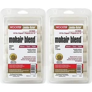 Wooster 4.5" Jumbo-Koter Mohair Blend 1/4" Nap Closed-End 2 Sets Of 10-Pack Roller Cover # RR504-4.5-2PK - 1 of 1