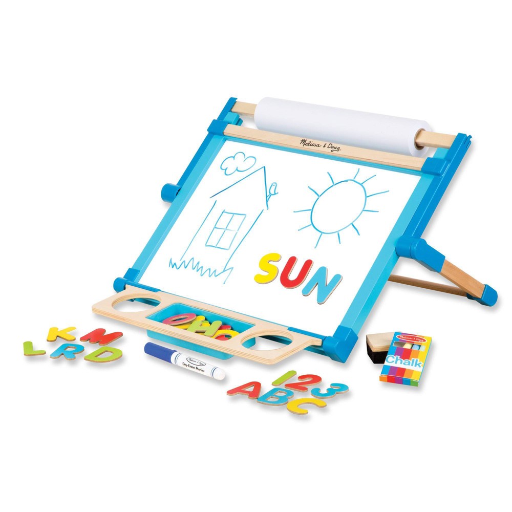 Photos - Dry Erase Board / Flipchart Melissa&Doug Melissa & Doug Double-Sided Magnetic Tabletop Art Easel - Dry-Erase Board 