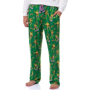 Teenage Mutant Ninja Turtles Men's Tossed Print Sleep Pajama Pants For Adults - 1 of 4