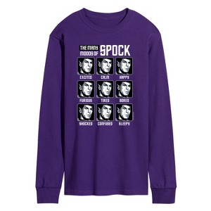 Men's - Star Trek - Spock Moods Long Sleeve Graphic T-Shirt - 1 of 3