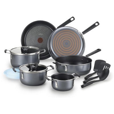 T-fal 12 pc Nonstick Cookware Set, Hard Anodized