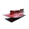 Ferrari Hydroplane Model 32" L - Red Finish with Leather & Steel Details - Handcrafted Racing Boat Replica By Old Modern Handicrafts - 3 of 4