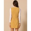 INSPIRE CHIC Women's Corduroy Button Down Scoop Neck Pockets Casual Pinafore Overall Dress - 3 of 4