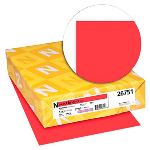 Exact Color Copy Paper, 8-1/2 x 11 Inches, 20 lb, Bright Red, 500 Sheets