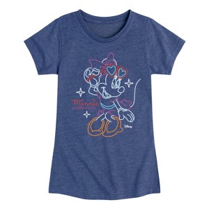 Girls' - Disney - Minnie Mouse Superstar Pose Fitted Short Sleeve Graphic T-Shirt - 1 of 4