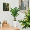 Core Electro 1/2Pcs 5ft Tall Artificial Palm Tree Potted Faux Plant with Stylish White Planter Outdoor Indoor Decor - 2 of 4