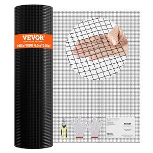 VEVOR Hardware Cloth, 48'' x 100' Galvanized Wire Mesh Roll,19 Gauge Chicken Wire Fence Roll,Vinyl Coating Metal Wire Mesh for Chicken Coop Barrier - 1 of 4