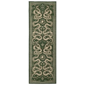 Kitchen Rugs Washable Soft Non Slip Hallway Entryway Runners Low Pile Stain Resistant Forest Jungle Rugs - 1 of 4
