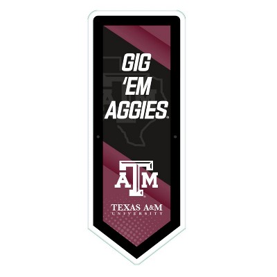 Evergreen Ultra-Thin Glazelight LED Wall Decor, Pennant, Texas A&M University- 9 x 23 Inches Made In USA