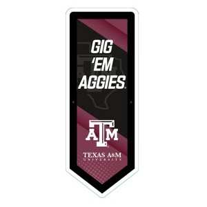 Evergreen Ultra-Thin Glazelight LED Wall Decor, Pennant, Texas A&M University- 9 x 23 Inches Made In USA - 1 of 4