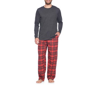 Ashford & Brooks Men’s Long-Sleeve Top Flannel Pants Pajama Sleepwear Set - 1 of 4