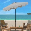 Zimmerman 7.5 Ft Square Market Umbrella W/ White Trim - PAT8400 - Safavieh - 2 of 4