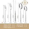 Aoibox 60 Piece Hammered Silverware Set, 18/10 Stainless Steel Flatware for 12, Cutlery Set for Home, Party, Wedding, Mirror Polished Dishwasher Safe - 2 of 4
