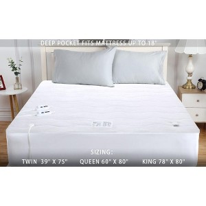 Electric Heated Mattress Pad Coral Fleece Bed Warmer - 1 of 3