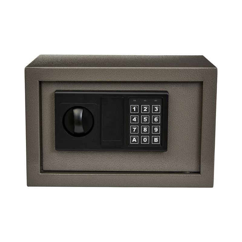 Digital Safe Box - Steel Lock Box with Keypad, 2 Manual Override Keys Protects Money, Jewelry, Passports - For Home or Office by Stalwart (Beige), 1 of 8