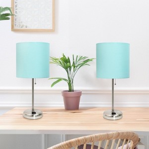 Creekwood Home Contemporary Bedside Table Lamp with Power Outlet - 1 of 4