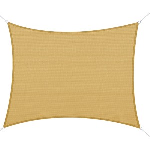 16' x 20' Sun Shade Sail Canopy Outdoor Shade Sail Cloth for Patio Deck Yard with D-Rings and Rope Included - 1 of 4