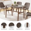 Lirago 47 Inch Rectangular Wood Dining Table for 4-6 People Modern Kitchen Table with Sturdy Metal Frame for Dining Room Kitchen Brown - 4 of 4