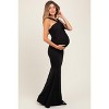 Pinkblush Black Twist Front Ruched Maternity Maxi Dress - 4 of 4