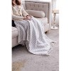Sapphtopaz 50x60" Decorative Cotton Throw Blanket with Tassels, 2-Pack Decorative Recycled Cotton Accent Blanket, Lightweight Blanket for Bed, Couch - 4 of 4