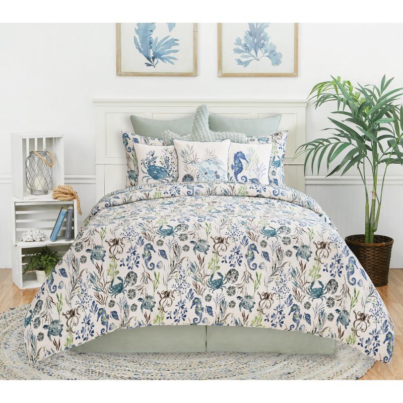C&F Home Crescent Bay Beach Coastal Cotton Quilt Set  - Reversible and Machine Washable, 2 of 6