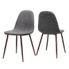 NicBex Dining Chairs Set of 2, Dining Chairs with Metal Legs, Upholstered Dining Chair for Kitchen Living Room Dining Room, Gray - 2 of 4