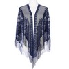 INSPIRE CHIC Women's Lace Mesh Fringe Triangle Shawls Scarves 1Pc - 2 of 4