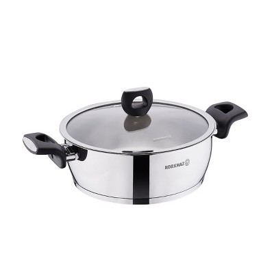 Nora 8-Piece Stainless Steel Cookware Set with Tempered Glass Lids