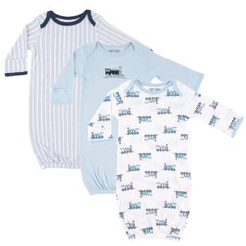 Luvable Friends Infant Boy Cotton Gowns, Train, Preemie/Newborn
