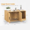 MAYEERTY 33¡Á19 Inch Modern Hidden Cat Cabinet - With Scratch Pad for Living Room (Black) - 4 of 4