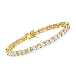 Ross-Simons 10.00 ct. t.w. CZ Tennis Bracelet in 18kt Gold Over Sterling - 1 of 4