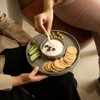 SEVOBAL Serving Platters Round Ceramic Snack Platter, Ideal for Parties, Gatherings, Family Dinners, Snack Serving Moments, Gray, 9.45"*9.45"*1.57" - 4 of 4