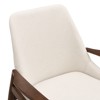 APRILSOUL 26.3'' Modern Minimalist Leisure Armchair, Set of 2, Armchair with L-shaped Armrests and Polyester Fabric for Living Room,White - 4 of 4