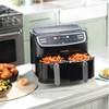 Gourmia 9-Quart Dual Basket Digital Air Fryer, with 7 Functions, Smart Finish and Match Cook - image 3 of 4