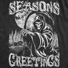 Mens Seasons Greetings T Shirt Funny Xmas Scary Grim Reaper Joke Tee For Guys - Crazy Dog Men's T Shirt - 2 of 4